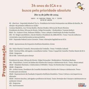 34 anos do Estatuto da Criança e do Adolescente Rio de janeiro