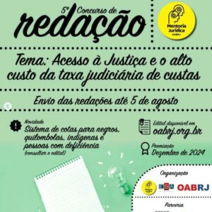 5°Concurso de Redação (Mentoria Jurídica). Rio de janeiro