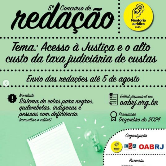 5°Concurso de Redação (Mentoria Jurídica). Rio de janeiro
