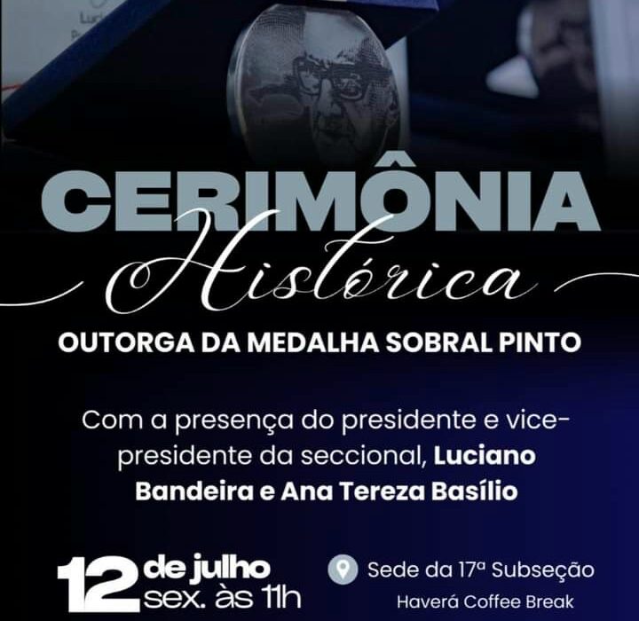 Outorga da Medalha Sobral Pinto Rio de janeiro