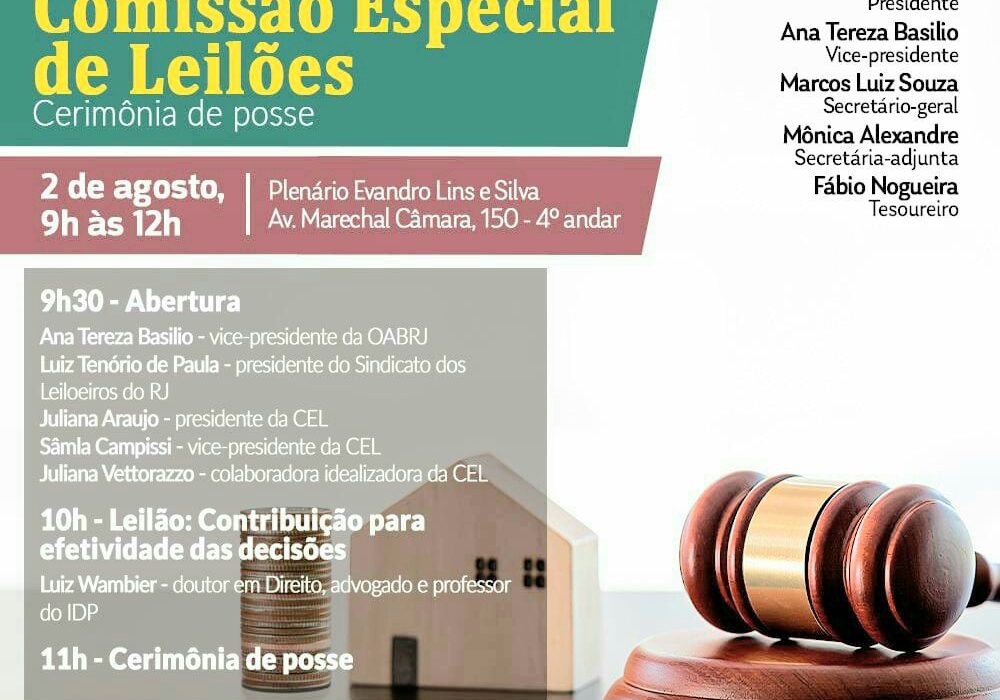 Posse da Comissão Especial de Leilões Rio de janeiro