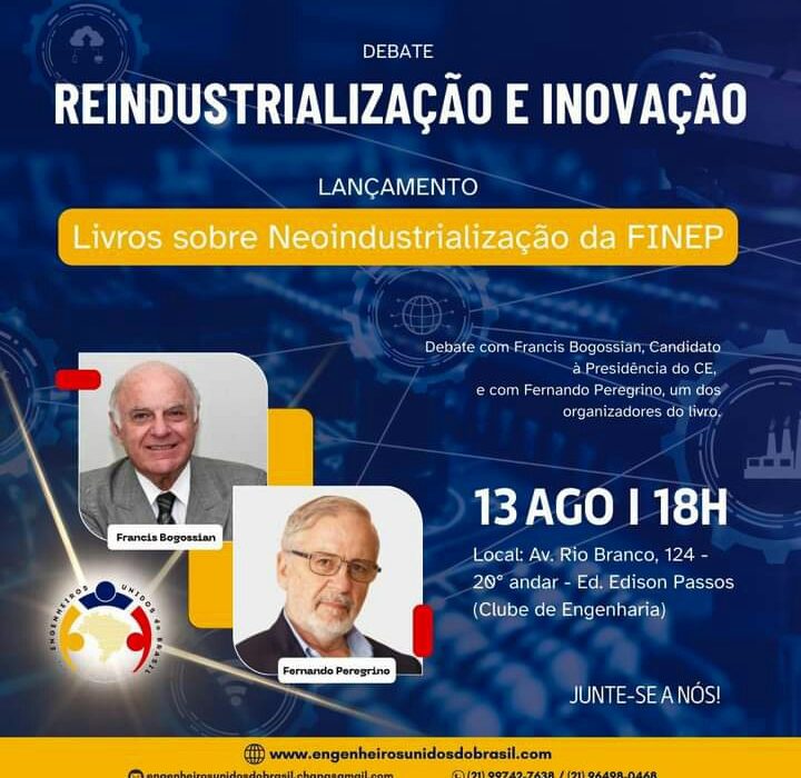 Lançamento, nesta terça, no Clube de Engenharia. Rio de janeiro