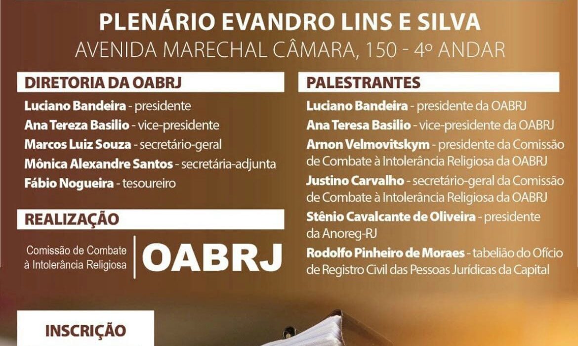 Instituições Religiosas nos RCPJ'S Rio de janeiro