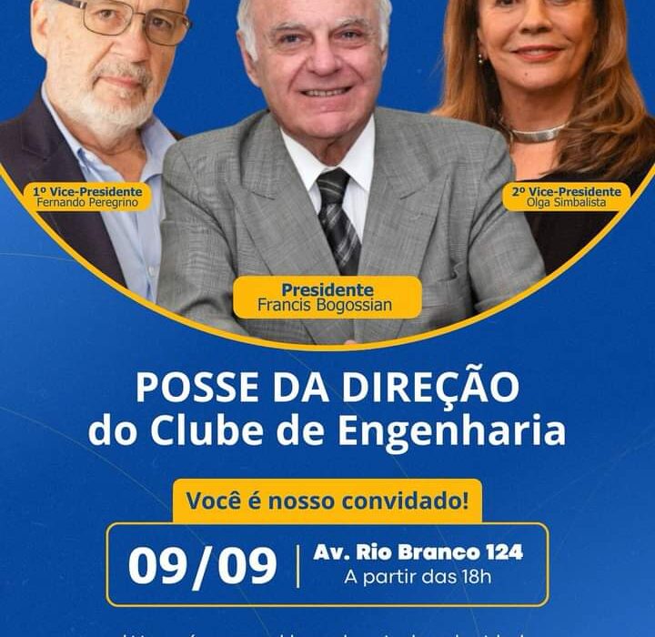 Posse da chapa Engenheiros Unidos do Brasil, nesta segunda Rio de janeiro