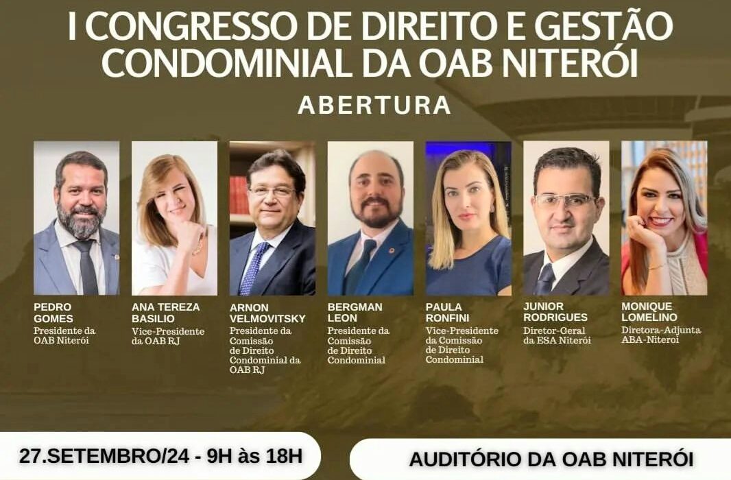 I Congresso de Direito e Gestão Condominial da OAB Niterói Rio de janeiro