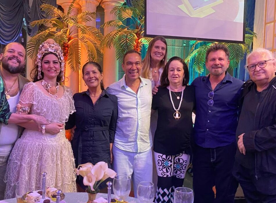 Fabio Judice e Gabriel Chalita, na plateia da Julieta de Serpa Rio de janeiro