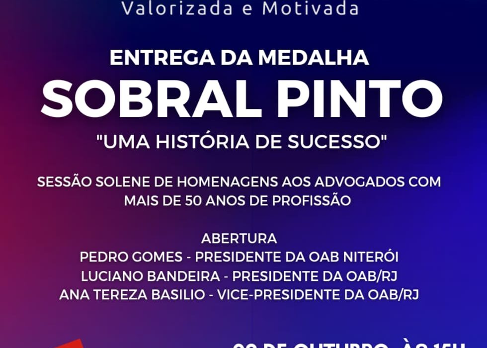 Entrega da Medalha Sobral Pinto Rio de janeiro