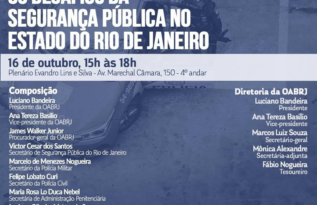 Os Desafios da Segurança Pública no Estado do Rio de Janeiro Rio de janeiro
