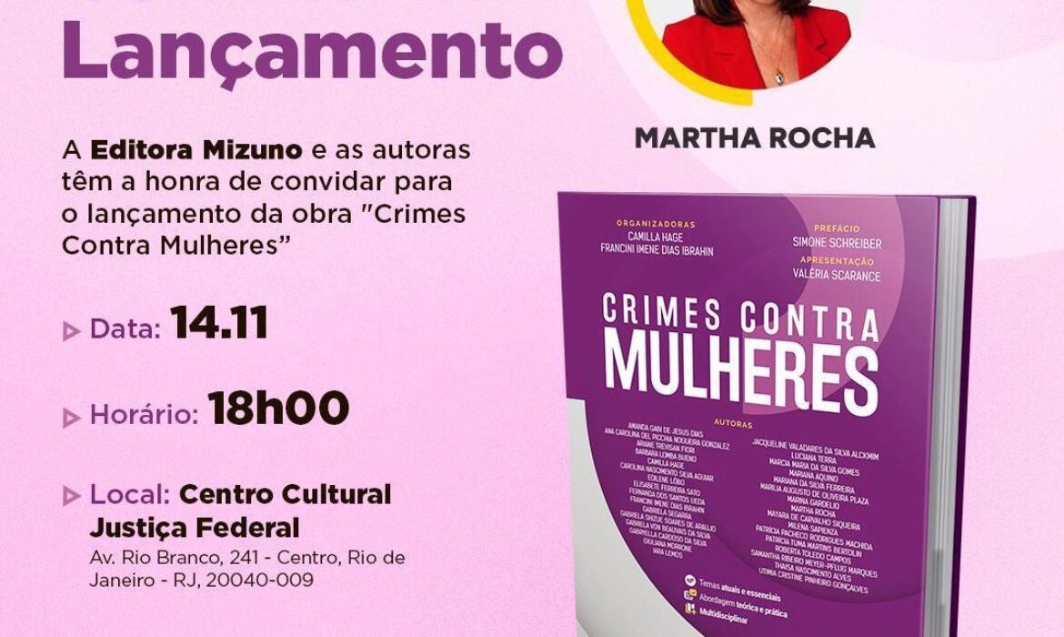 Lançamento do Livro "Crimes contra as mulheres" Rio de janeiro