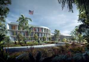 Nova Embaixada dos EUA em Brasília terá um pavimento abaixo do nível da rua, não nove andares subterrâneos Geral