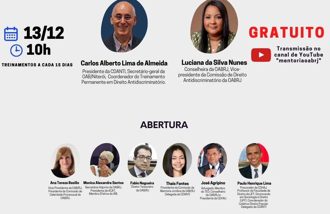 Treinamento Permanente em Direito Antidiscriminatório Rio de janeiro