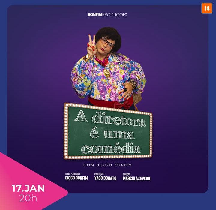 "A diretora é uma comédia", no Teatro Cesgranrio Rio de janeiro