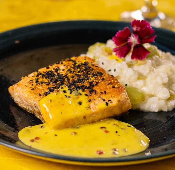 O salmão no Jantar de Verão da Julieta de Serpa Rio de janeiro