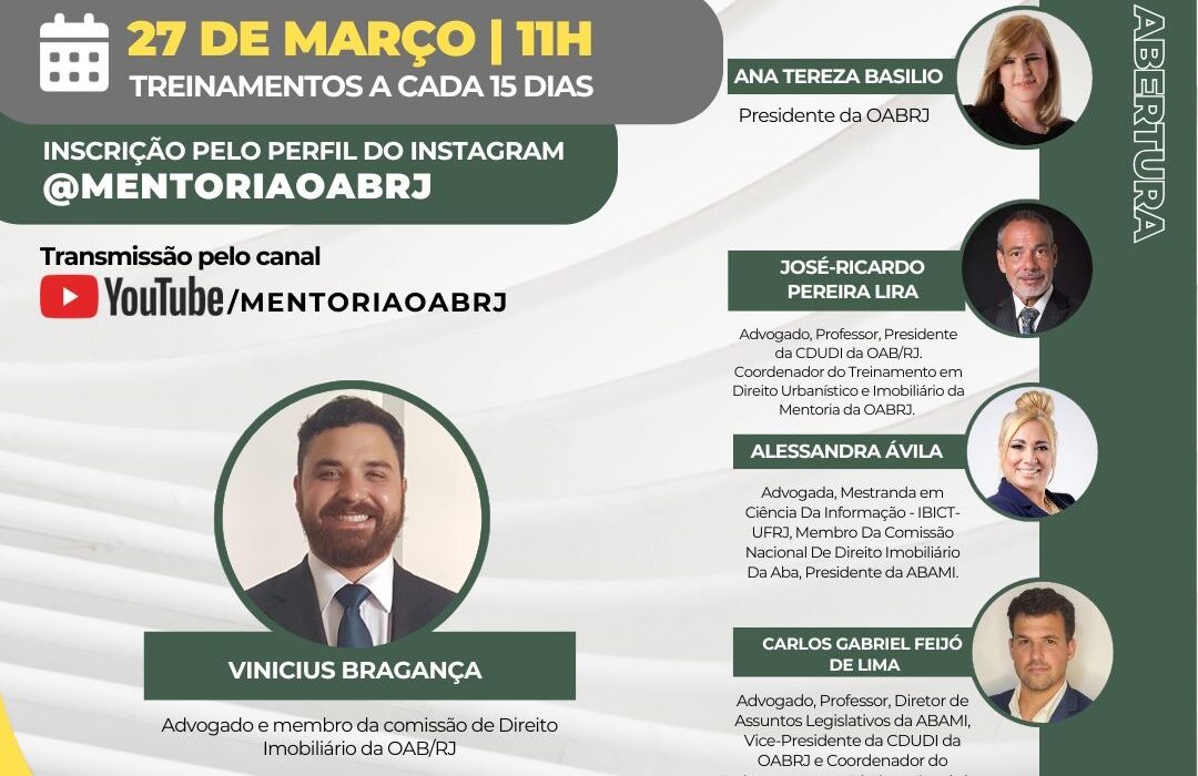 Treinamento Permanente em Direito Urbanístico e Imobiliário. Rio de janeiro