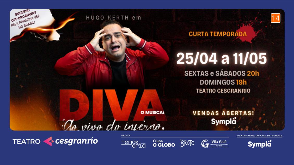 Estreia, no Teatro Cesgranrio Rio de janeiro