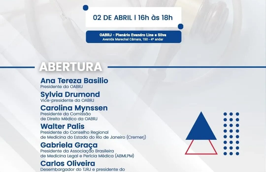 Posse da comissão de Direito Médico. Rio de janeiro