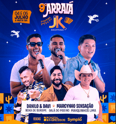 Arraiá do JK Shopping chega em novo espaço com shows, quadrilhas e muita tradição nos dias 4 e 5 de julho Eventos