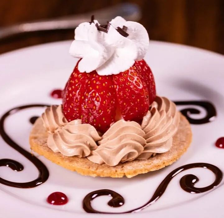 Torta crocante, na sobremesa do Almoço Executivo da Julieta de Serpa Rio de janeiro