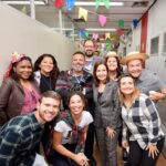 Martha Rocha e Leo Lupi, na Festa Junina da Assistência Social Rio de janeiro