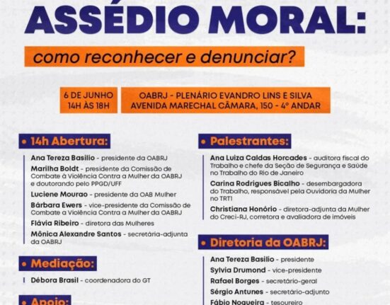 Dia Nacional de Combate ao Assédio Moral Rio de janeiro