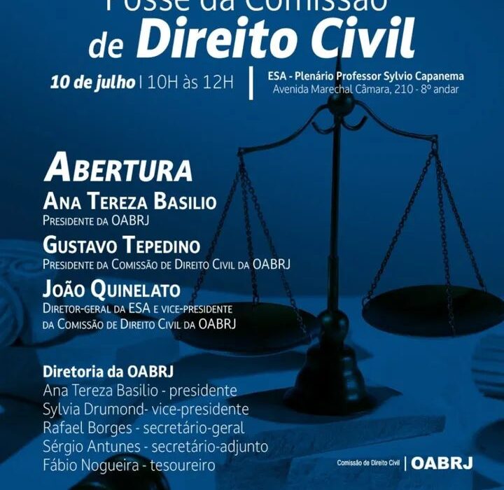 Posse da Comissão de Direito Civil. Rio de janeiro