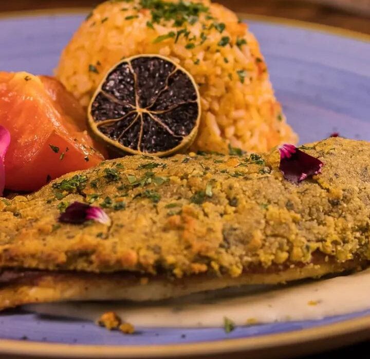 Tilápia Grelhada com crosta de ervas no Almoço da Julieta de Serpa Rio de janeiro