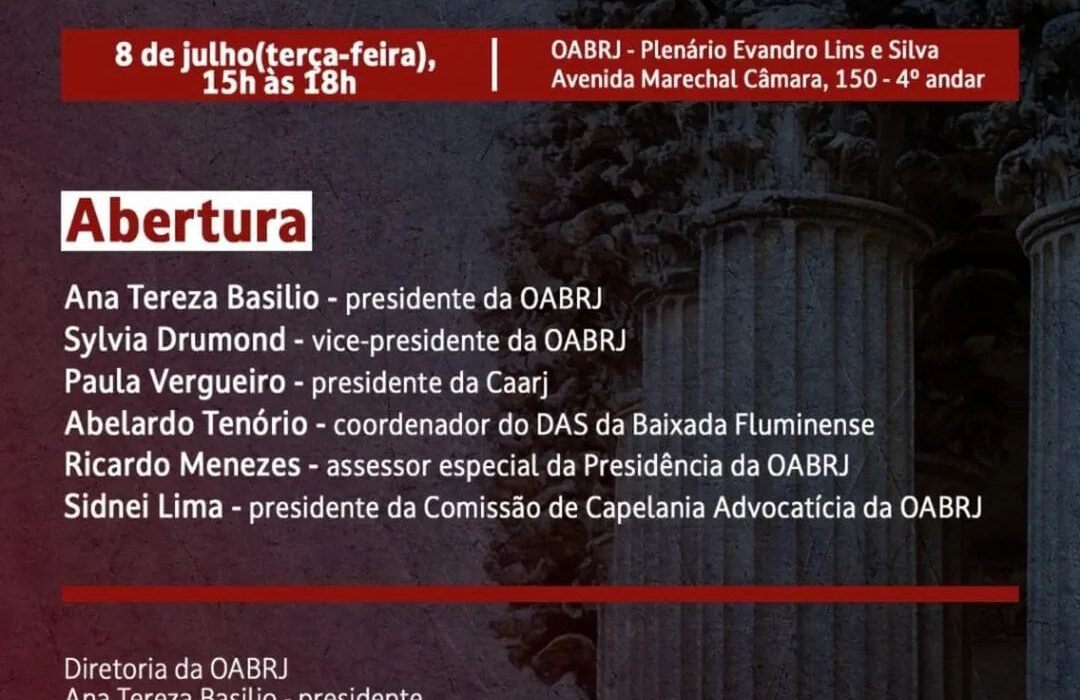 Posse da comissão de Capelania Advocatícia. Rio de janeiro