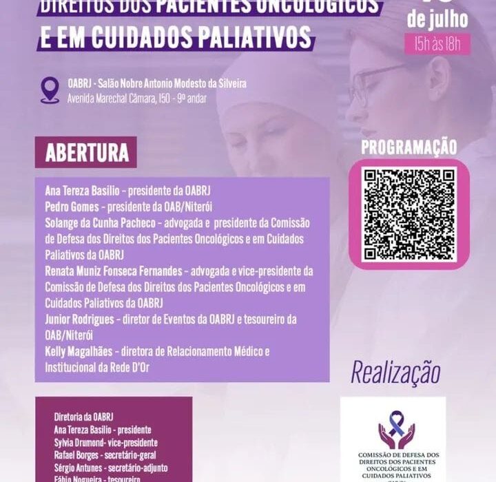 Defesa dos Direitos dos Pacientes Oncológicos e em Cuidados Paliativos. Rio de janeiro