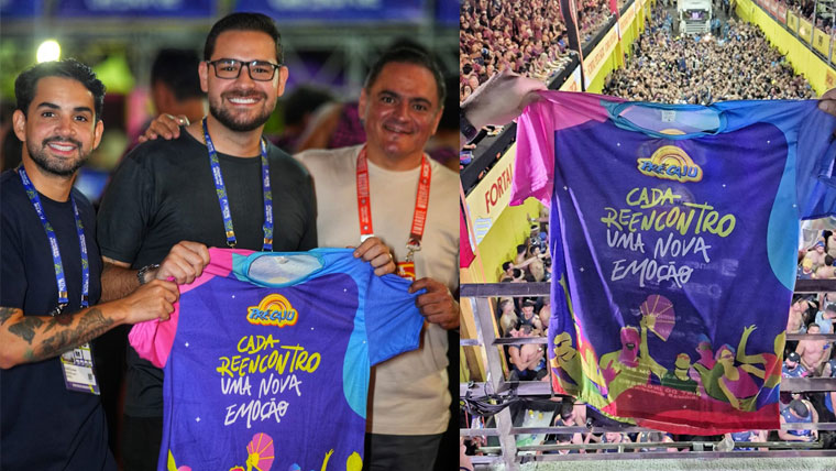 Equipe de marketing do Pré-Caju realiza ação de divulgação no Fortal 2025 Carnaval