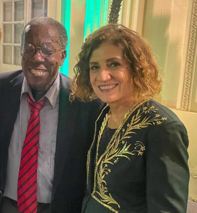 Com a amiga, Miriam Leitão Rio de janeiro