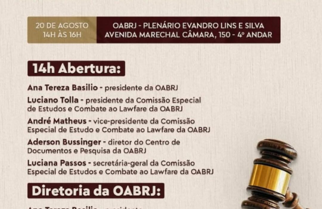 Comissão Especial de Estudos e Combate ao Lawfare Rio de janeiro