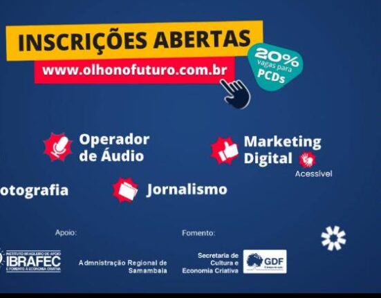 Inscrições abertas para oficinas gratuitas de comunicação, audiovisual e marketing em Samambaia, Ceilândia e Santa Maria Oficina online