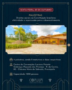 Pirenópolis recebe congresso jurídico em celebração aos 37 anos da Constituição Federal Eventos