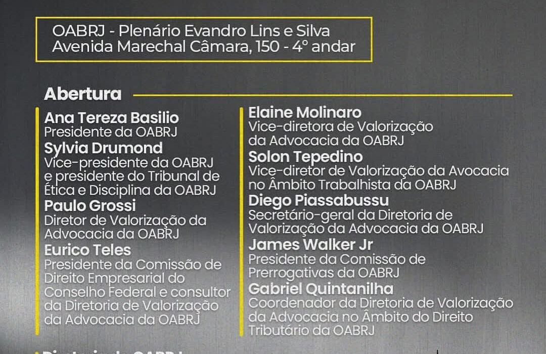 Posse da Diretoria de Valorização da Advocacia Rio de janeiro