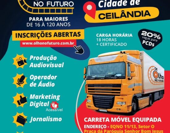 Carreta De Olho no Futuro abre inscrições para cursos gratuitos em Ceilândia Saúde