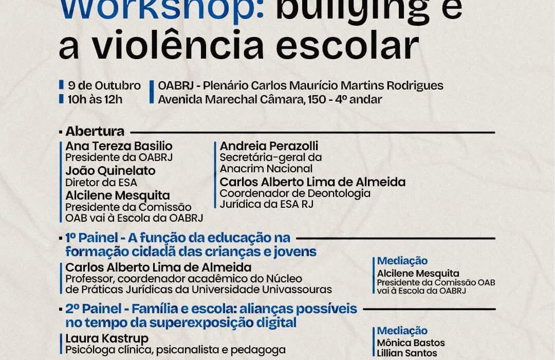 Workshop: Bullying e a Violência Escolar Rio de janeiro
