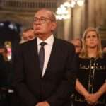 Gilmar Mendes e Ana Tereza Basílio, na Missa de Corpo Presente em homenagem a Sergio Bermudes Rio de janeiro