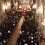 Gilmar Mendes e Ana Tereza Basílio, na Missa de Corpo Presente em homenagem a Sergio Bermudes Rio de janeiro