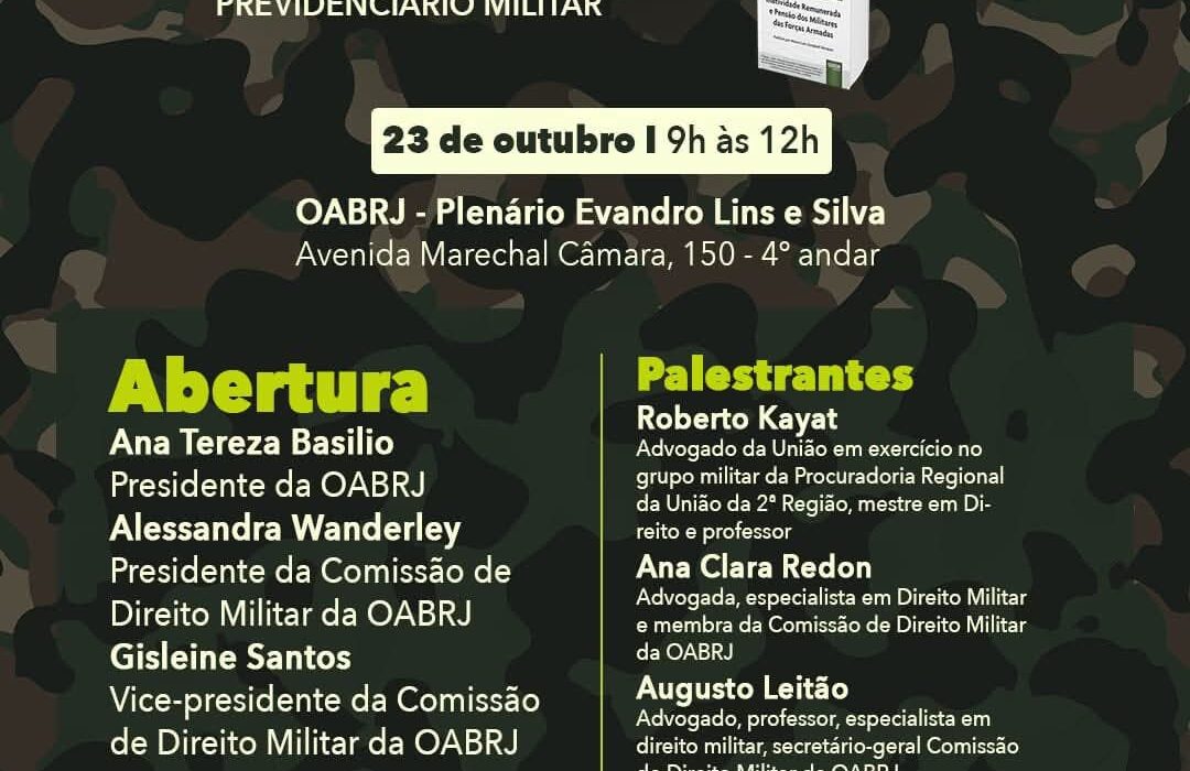 Lançamento do livro Direito Previdenciário Militar Rio de janeiro