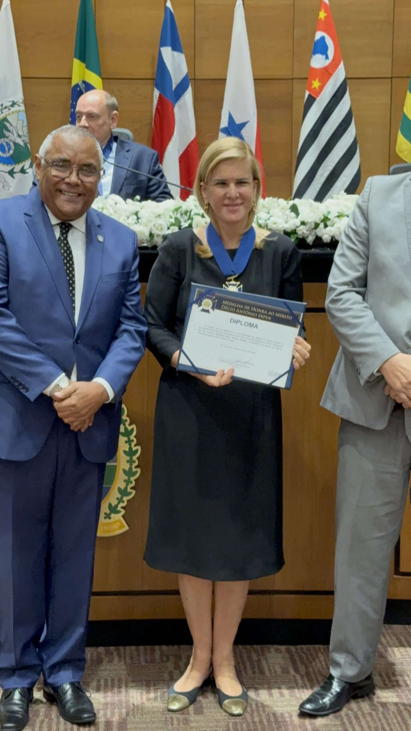 Ana Tereza Basílio recebeu a Medalha de Honra ao Mérito Desembargador Décio Espen, no TJRJ Rio de janeiro