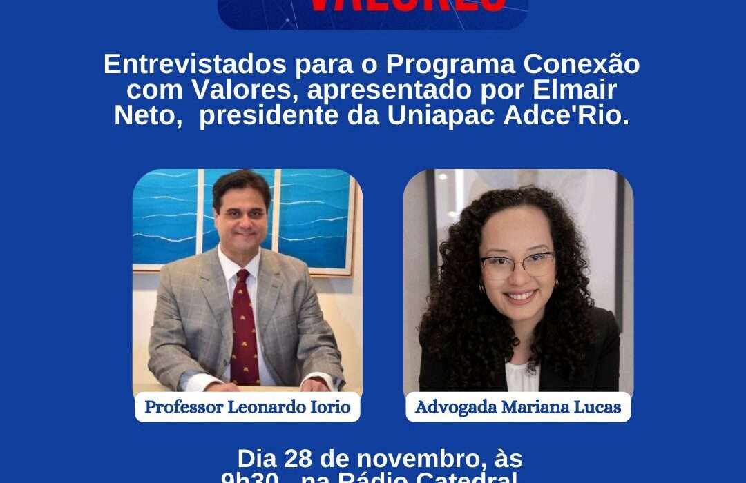 Programa Conexão com Valores, na Rádio Catedral. Rio de janeiro