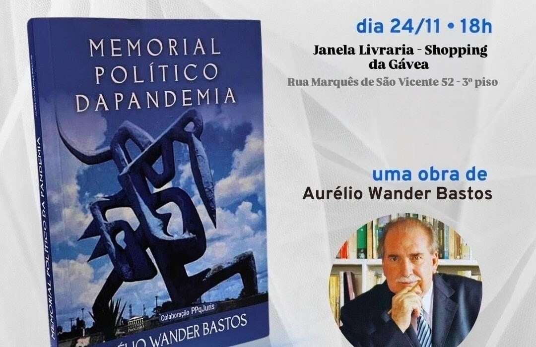 Lançamento de Memorial Político da Pandemia, na Livraria Janela do Shopping da Gávea, no Rio. Rio de janeiro