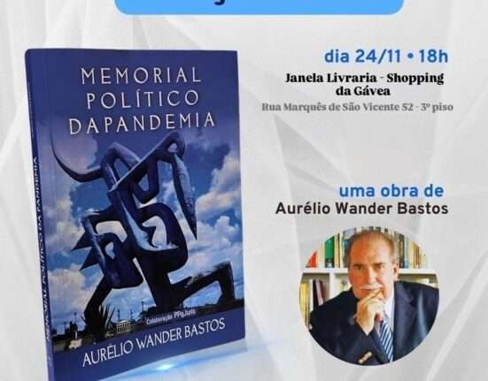 Lançamento de Memorial Político da Pandemia, na Livraria Janela do Shopping da Gávea, no Rio. Rio de janeiro