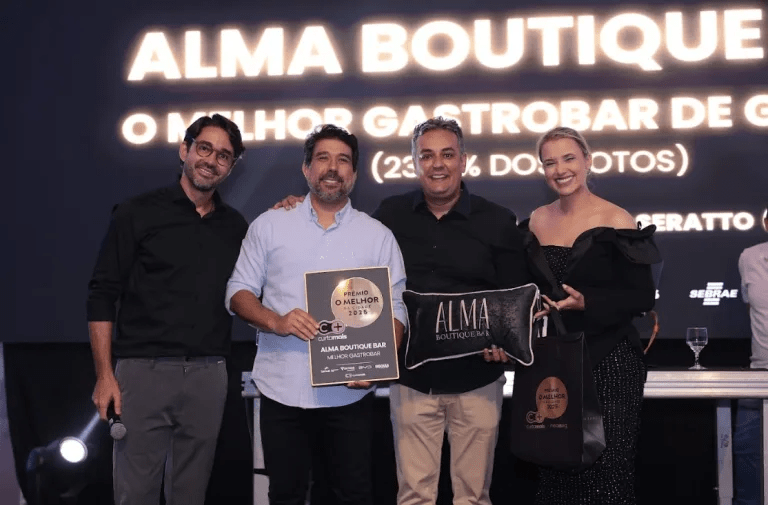 Alma Boutique Bar é eleito o Melhor Gastrobar de Goiânia pelo Prêmio Curta Mais Gastronomia