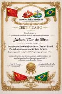Empresário Jackson Vilar é nomeado presidente da Associação Rota da Seda Brasil–China Colunismo Social