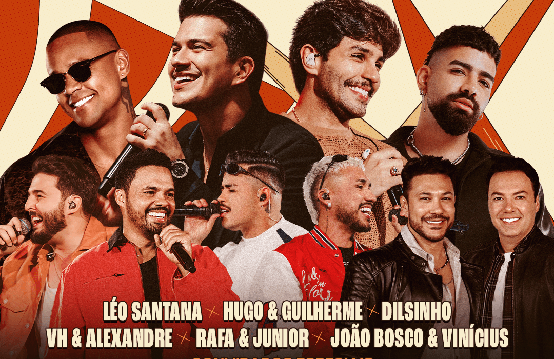 Além de Hugo e Guilherme, Léo Santana e Dilsinho são confirmados no Festival No Pelo 360 em Goiânia; line-up ainda traz VH & Alexandre e Rafa & Júnior e João Bosco e Vinícius como convidados Dicas
