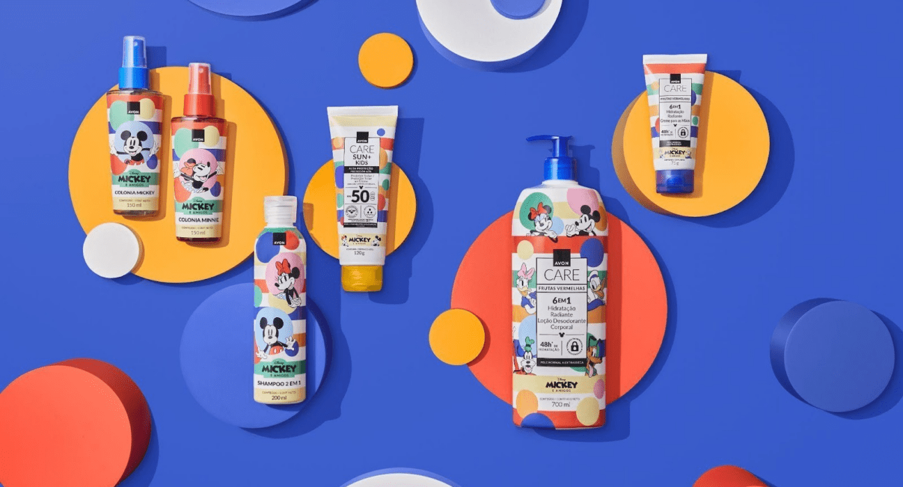 Linhas Avon Care e Casa & Estilo ganham novos produtos inspirados em Mickey & Amigos Beleza