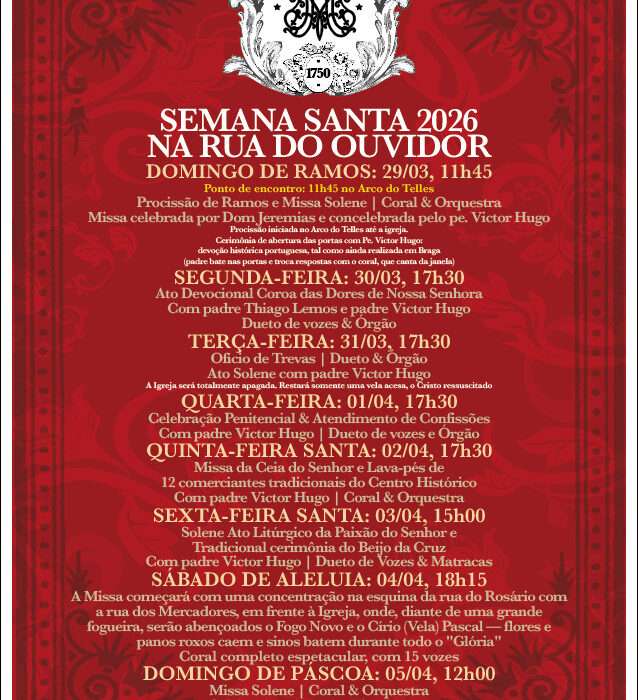 Semana Santa, na igrejinha da rua do Ouvidor Rio de janeiro