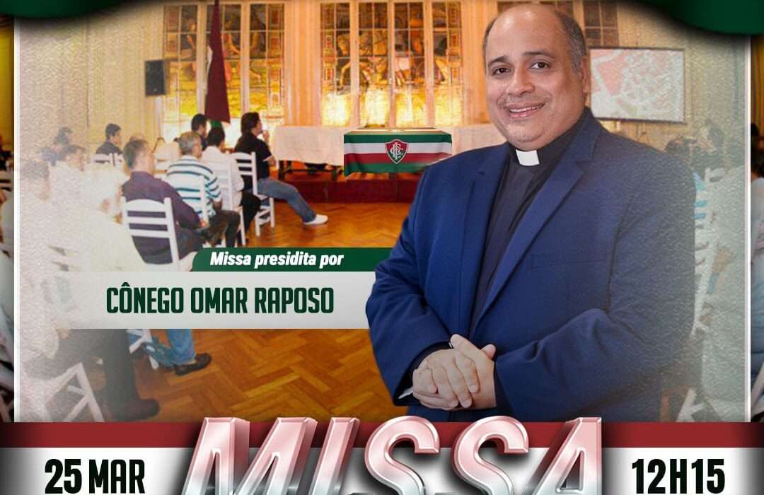Cônego Omar Raposo celebra missa dos Devotos Tricolores Rio de janeiro