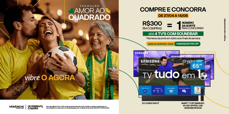 Venâncio Shopping lança campanha “Amor ao Quadrado” unindo Dia das Mães e Dia dos Namorados em uma só celebração Dia das Mães